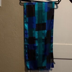 Geometric Blue & Teal Scarf